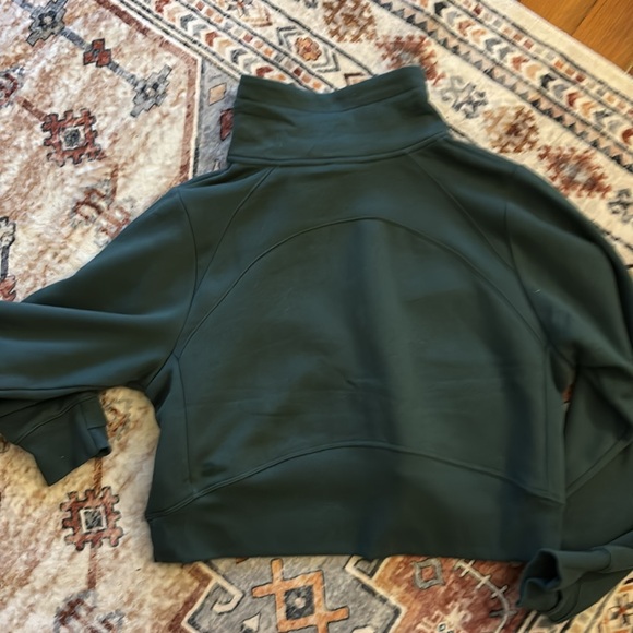 Dark Teal 3/4 zip sweatshirt - Picture 3 of 3